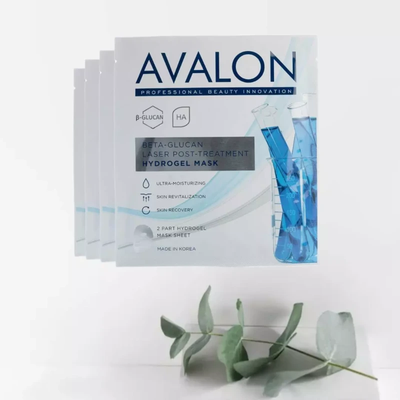Avalon BETA- glucan laser post-treatment hydrogel mask product image for Australian clinic catalogue