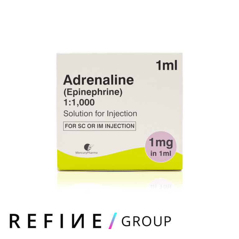 Adrenaline 1mg/1ml (1:1000) x1 amp product image for Australian clinic catalogue