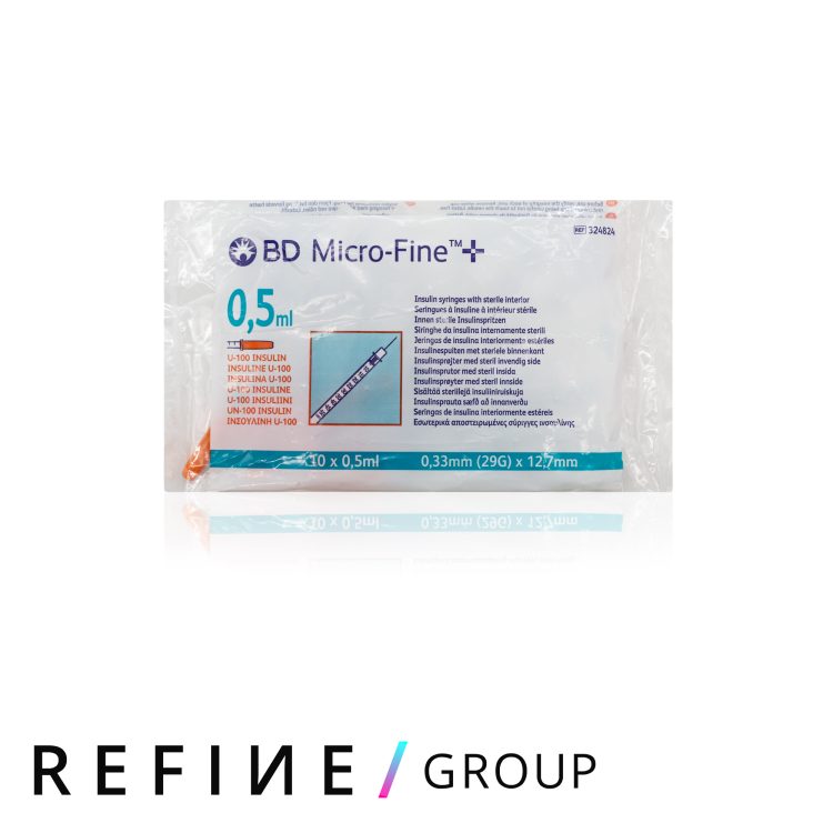 BD Micro-Fine 0.5ml Insulin Syringe with 29G x 12.7 mm Needle (Pack of 10) product image for Australian clinic catalogue