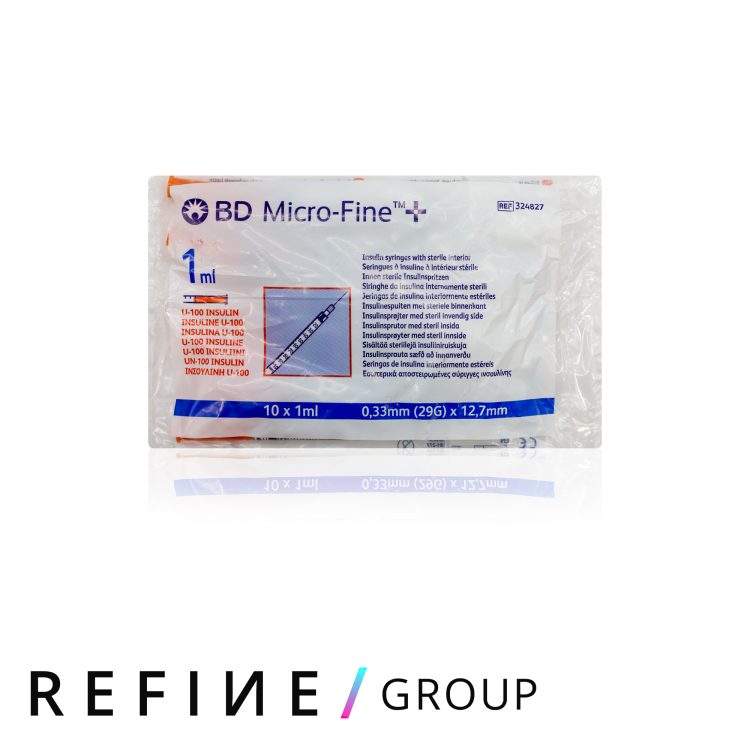 BD Micro-Fine 1ml Insulin Syringe with 29G x 12.7mm needle (Pack of 10) product image for Australian clinic catalogue
