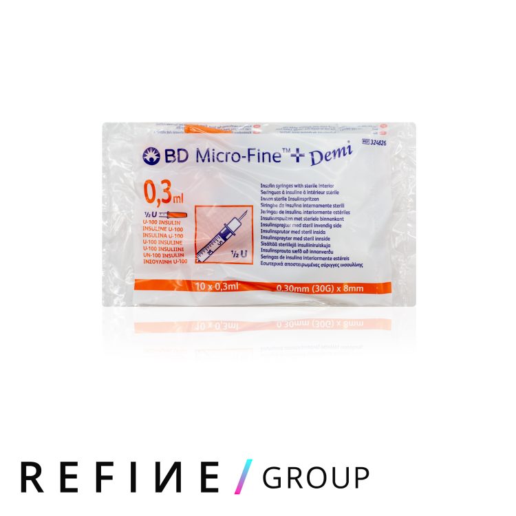 BD Micro-Fine Demi 0.3ml Syringe 0.3mm (30G) x 8mm [Pack of 10] product image for Australian clinic catalogue