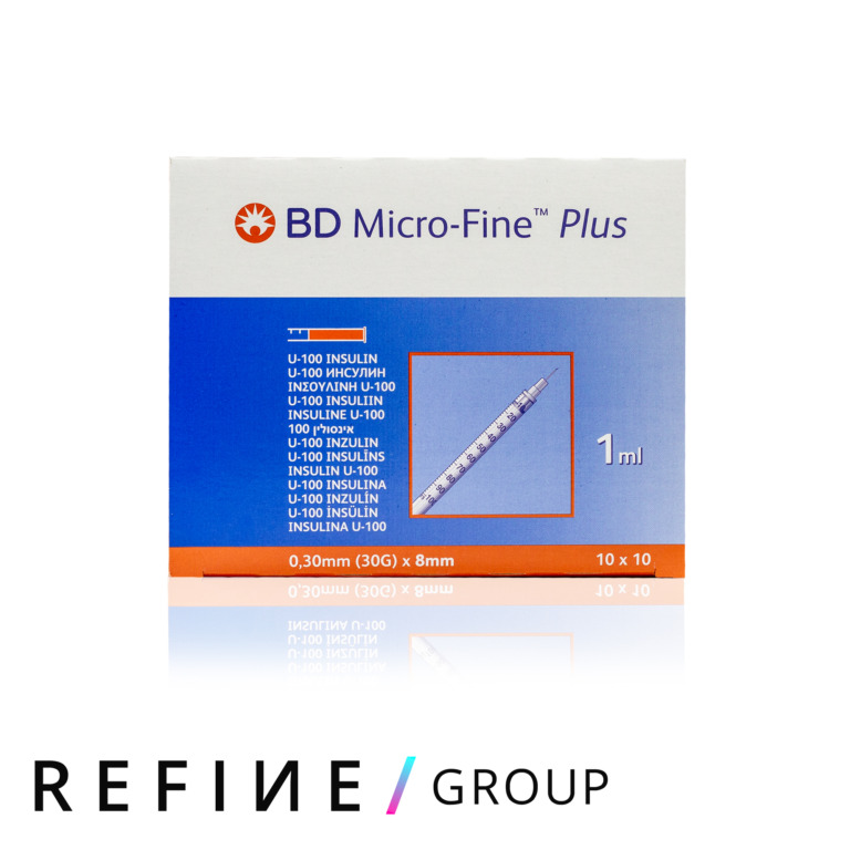 BD Micro-Fine + Insulin Syringe 1ml with 30G x 8mm Needle  [Pack of 100] product image for Australian clinic catalogue