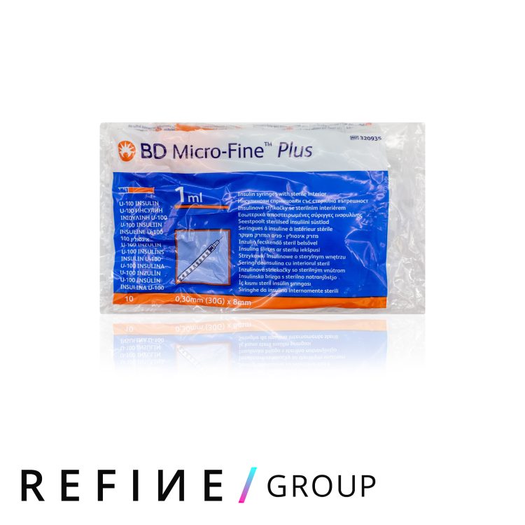 BD Micro-Fine + 1ml Insulin Syringe with 30G x 8mm needle (Pack of 10) product image for Australian clinic catalogue