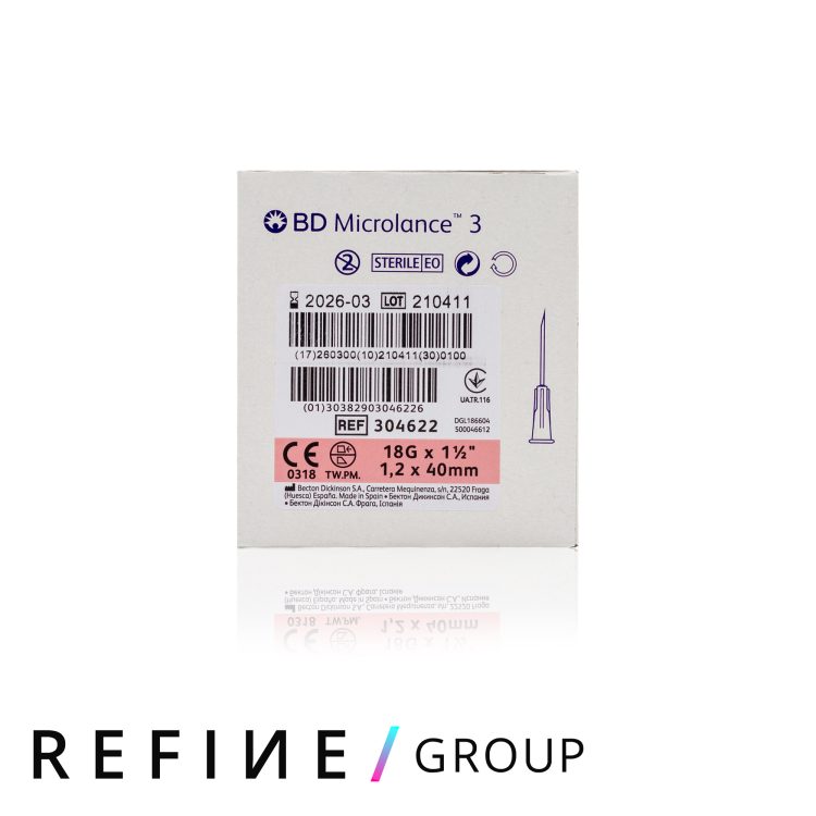 BD Microlance™ Hypodermic Needle, 18 G (pink), 40 mm, 1½” product image for Australian clinic catalogue