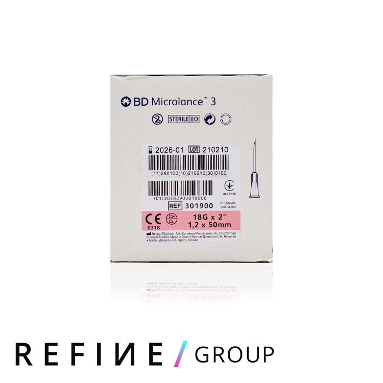 BD Microlance™ Hypodermic Needle, 18 G (pink), 50 mm, 2″ product image for Australian clinic catalogue