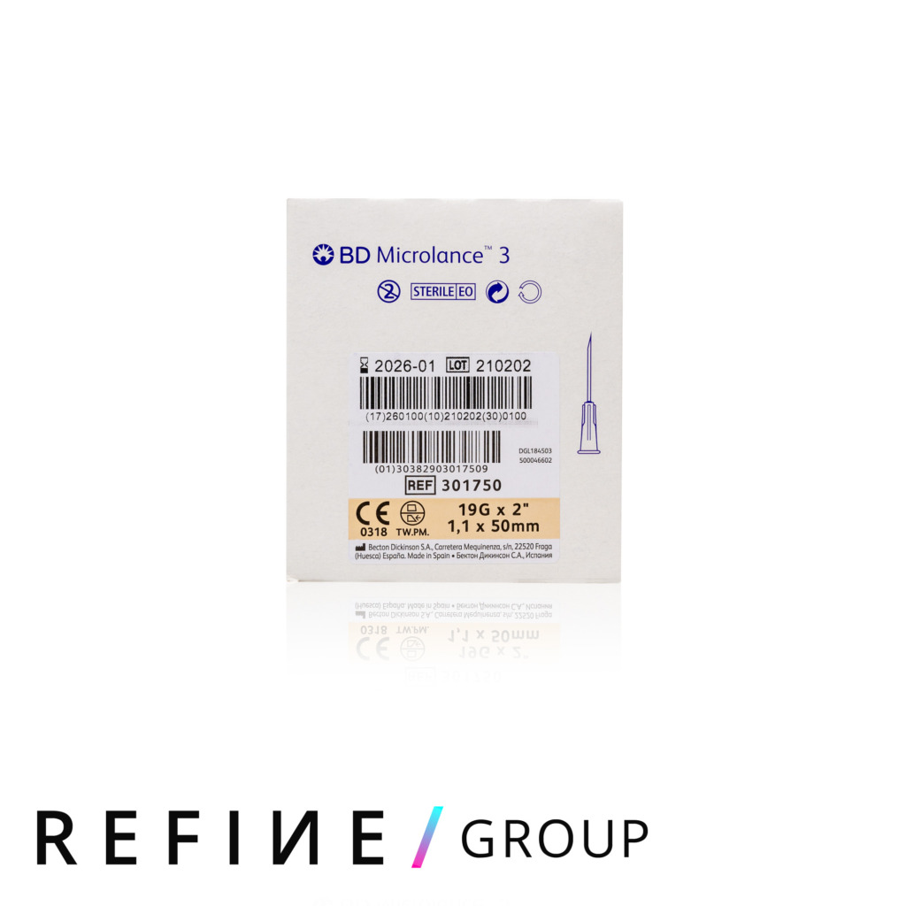 BD Microlance™ Hypodermic Needle, 19 G (cream), 50 mm, 2″