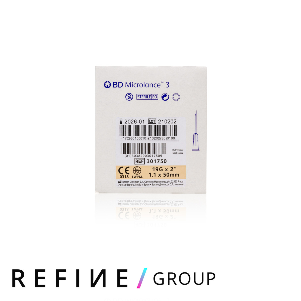 BD Microlance™ Hypodermic Needle, 19 G (cream), 50 mm, 2″ product image for Australian clinic catalogue