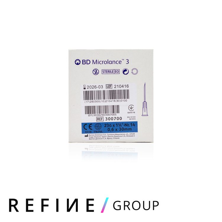 BD Microlance™ Hypodermic Needle, 23 G (blue), 30 mm, 1¼” product image for Australian clinic catalogue