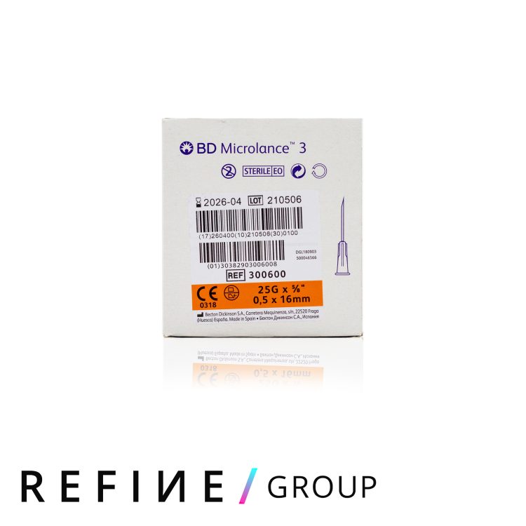 BD Microlance™ Hypodermic Needle, 25 G (orange), 16 mm, 5/8″, product image for Australian clinic catalogue