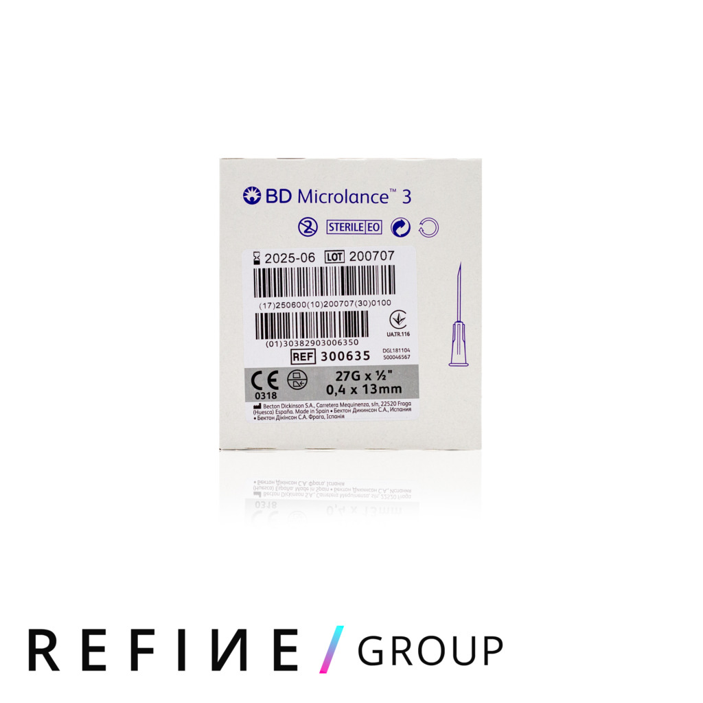 BD Microlance™ Hypodermic Needle, 27 G (grey), 13 mm, ½”