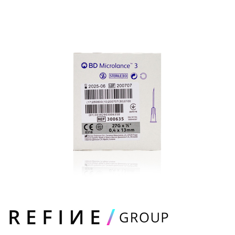 BD Microlance™ Hypodermic Needle, 27 G (grey), 13 mm, ½” product image for Australian clinic catalogue