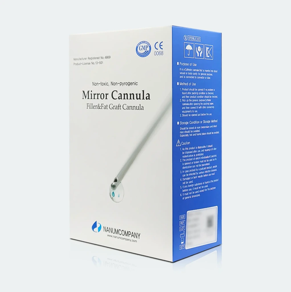 Mirror Cannula Non-toxic, Non-pyrogenic (without pinching needle) 50ea per box