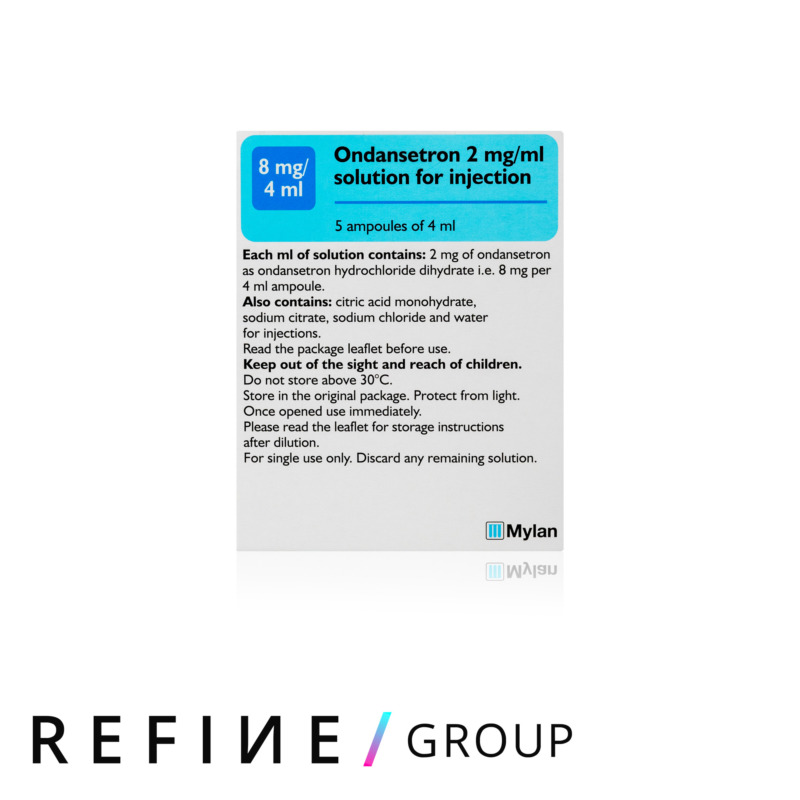 Ondansetron 8mg/4ml Solution for Injection product image for Australian clinic catalogue