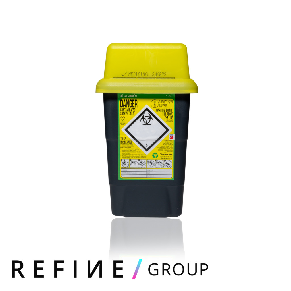 Sharpsguard Sharps Bin 1.8 litre – Yellow