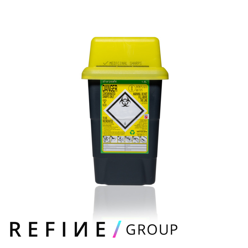 Sharpsguard Sharps Bin 1.8 litre – Yellow product image for Australian clinic catalogue