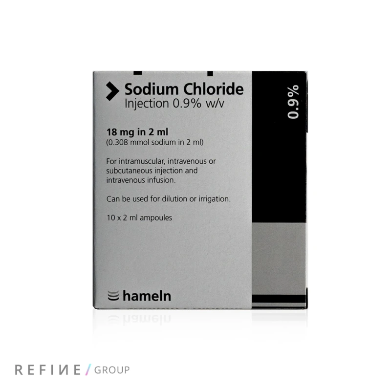 Sodium Chloride 0.9% 2ml x1 amp product image for Australian clinic catalogue