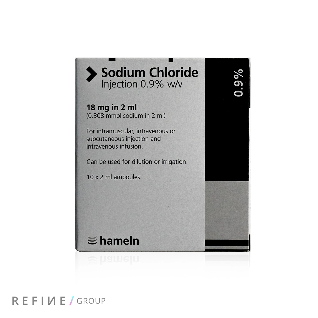 Sodium Chloride 0.9% 2ml x1 amp product image for Australian clinic catalogue