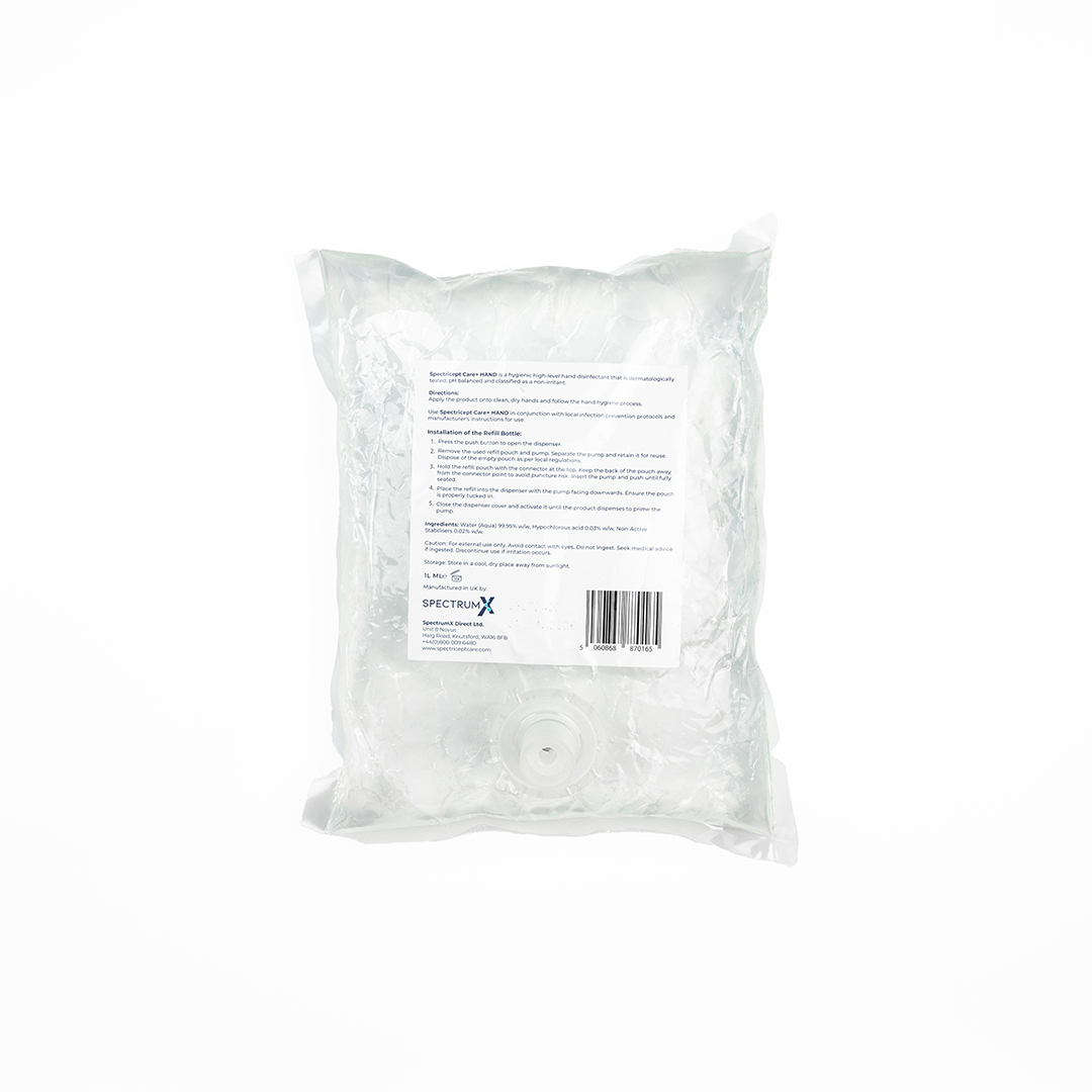 Spectricept Care+ Hand Refill Pouch (1000ml) product image for Australian clinic catalogue