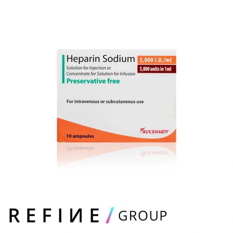 Heparin Preservative Free 5,000iu/ml (Pack of 10) product image for Australian clinic catalogue