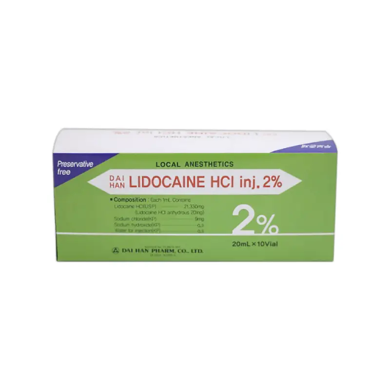Lidocaine HCI inj 2% 10 vials x 20 ml