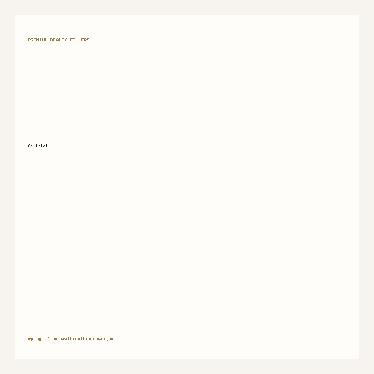 Orlistat catalogue identification card, Sydney desk