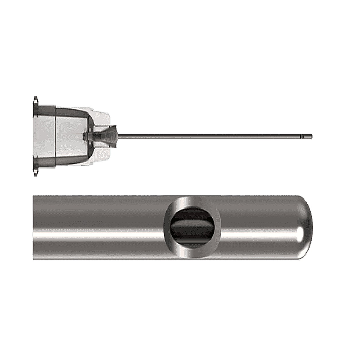 Closed Single Hole Cannula 22G x 50mm (2”) PRC-22050ICSH (1 Box of 25 Cannulas).