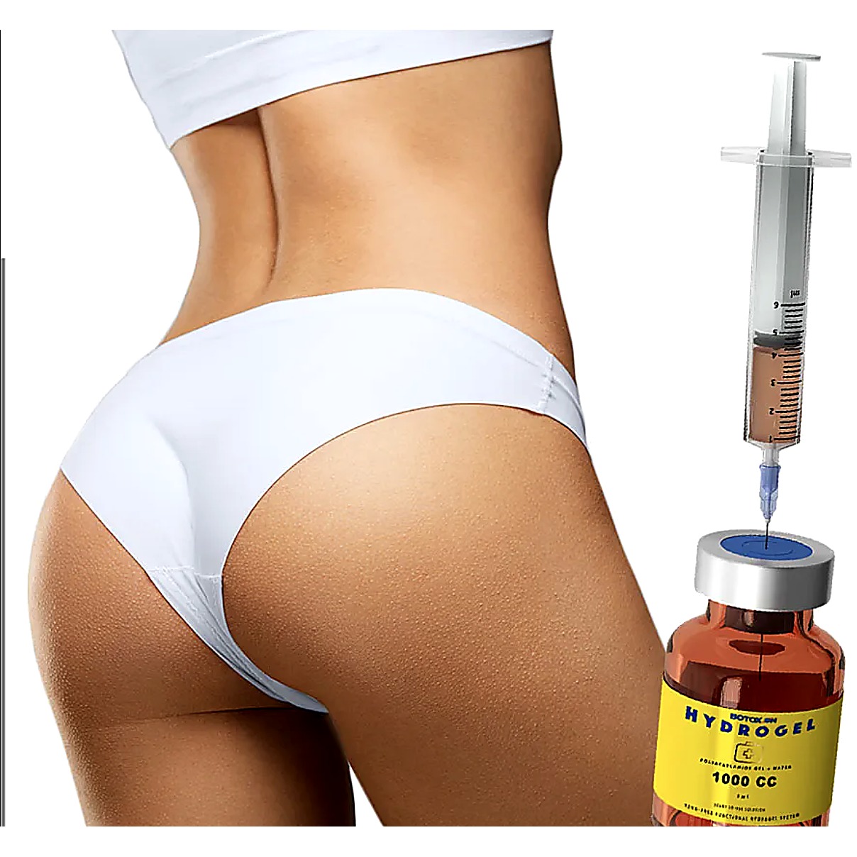 ORDER 1000CC HYDROGEL BUTTOCK INJECTIONS.