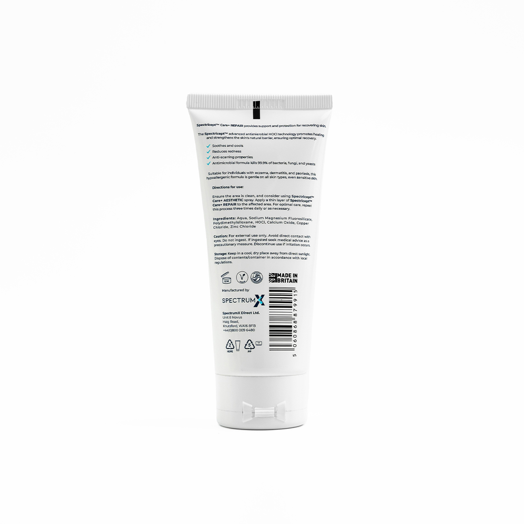 Spectricept CARE+ REPAIR Cleansing Antimicrobial Gel 100ml additional product image 2, Australian clinic catalogue