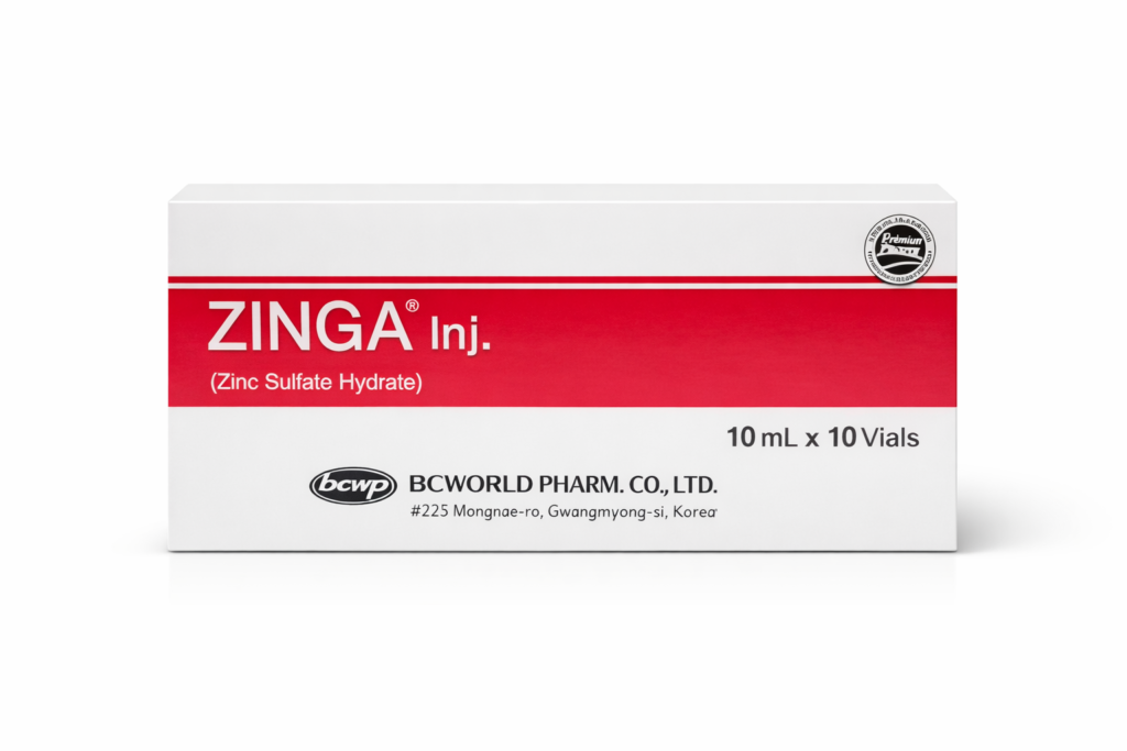 Zinga 10 mg for injection (zinc sulfate hydrate) — 10 ml in 10 vials