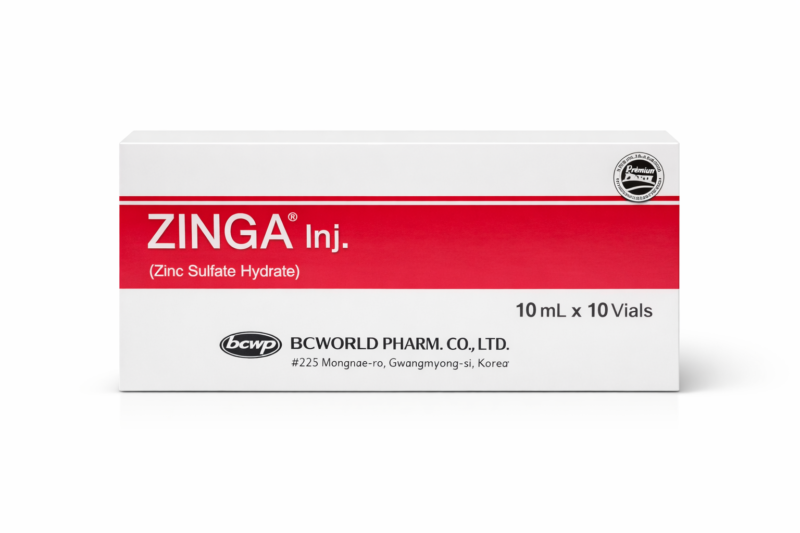 Zinga 10 mg for injection (zinc sulfate hydrate) — 10 ml in 10 vials product image for Australian clinic catalogue